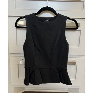 Express Women’s Peplum Sleeveless Shirt Black Size XS New With Tags